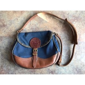 Duluth Pack leather & fabric crossbody purse